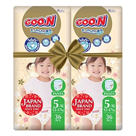 Трусики-підгузки GOO.N Premium Soft 12-17 кг (XL) 72 шт