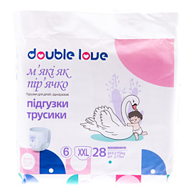 Підгузки-трусики Double Love Розмір 6/XXL (15+ кг) 28 шт