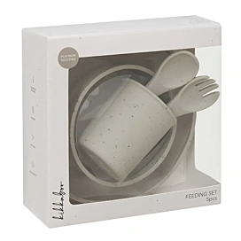 Набір посуду Kikkaboo Platinum Silicone Sage Sand 5 предметів