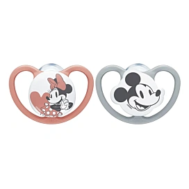 Пустушки Nuk Space Mickey Girl р. 1, 2 шт