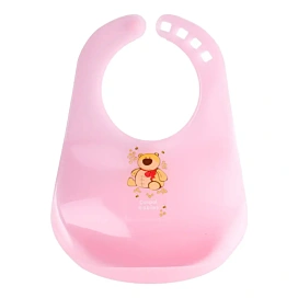 Нагрудник пластиковий Canpol babies Bear Girl