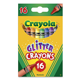 Набір воскової крейди Crayola Glitter crayons з блискітками 16 шт