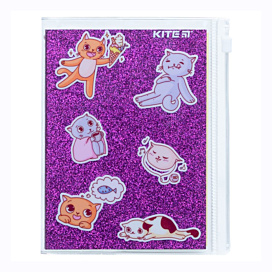 Блокнот із силіконовою обкладинкою Kite Purplecats 80 аркушів