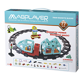 Конструктор магнітний Magplayer Поїзд 77 ел