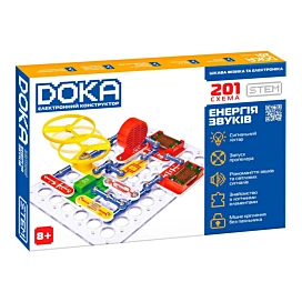 Електронний конструктор Doka Енергія звуків 201 схема (укр)
