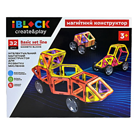 Магнітний конструктор IBlock Create and Play 32 ел