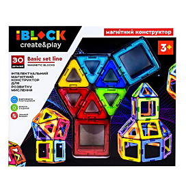 Магнітний конструктор IBlock Create and Play 30 ел