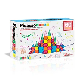 Конструктор магнітний PicassoTiles Mini diamond series set 60 ел