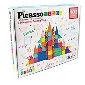 Конструктор магнітний PicassoTiles Magnetic building blocks 101 ел