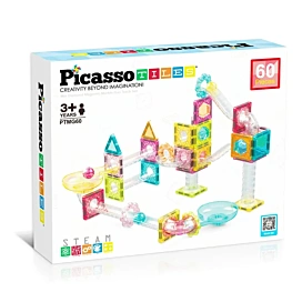 Конструктор магнітний PicassoTiles Mini diamond marble run track set 60 ел