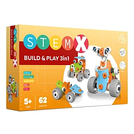 Конструктор Stem Build and play 3 в 1, 62 ел