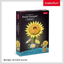 Конструктор-головоломка Cubic Fun 3D Puzzle Букет квітів Соняшник 102 ел