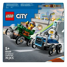 LEGO City «Літак проти лікарняного ліжка» Набір для перегонів 60459