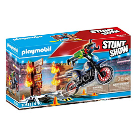 Ігровий набір Playmobil Мотоцикл з вогняною стіною