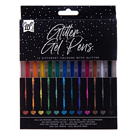 Набір гелевих ручок Grafix Glitter Gel Pens 12 шт
