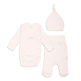Комплект Flamingo боді повзунки шапочка 209-122 Milk