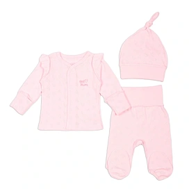 Комплект Flamingo льоля повзунки шапочка 345-122 Pink