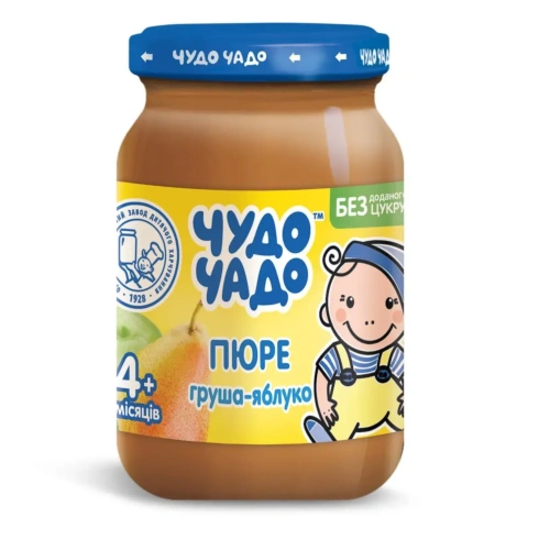 Пюре Чудо-Чадо Груша Яблуко без цукру 170 г - 1