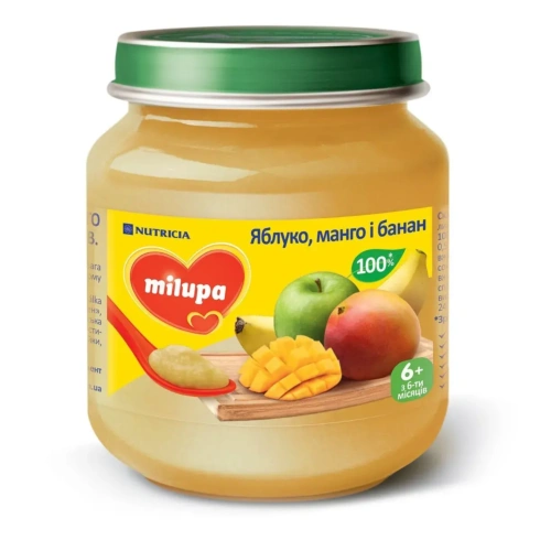Пюре Milupa Яблуко Манго Банан 125 г - 1