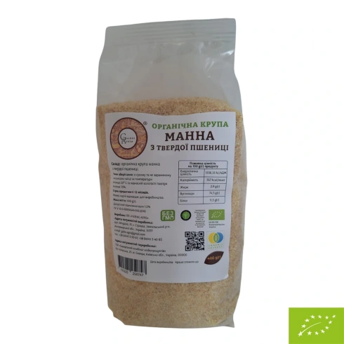 Крупа органічна Galeks-Agro манна з твердих сортів пшениці 0,4 кг - 1