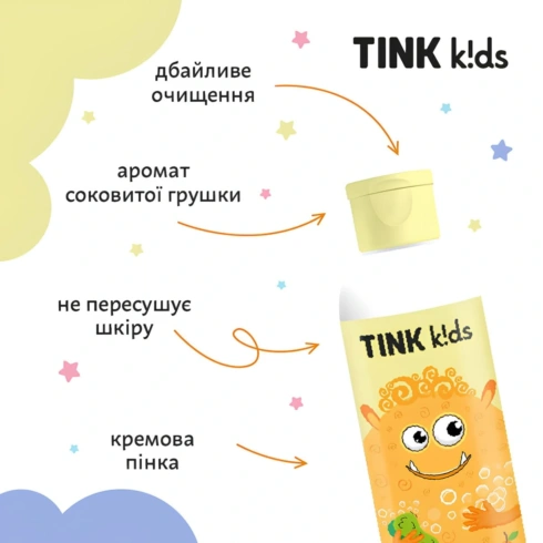 Дитячий гель для душу Tink Kids Juicy Pear 300 мл - 3
