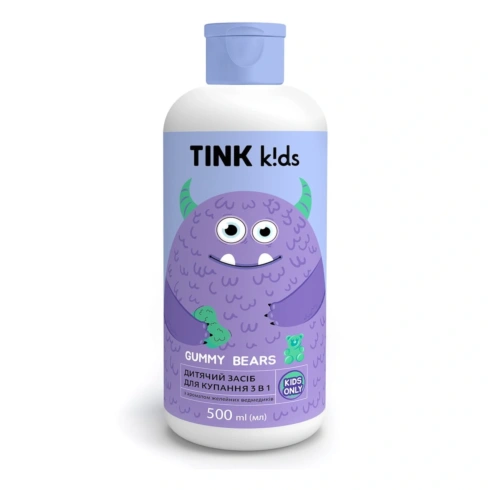 Дитячий засіб для купання 3 в 1 Tink Kids Gummy Bears 500 мл - 1