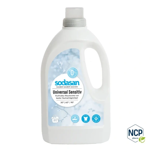 Органічний засіб для прання Sodasan Wasch Universal Sensitiv 1,5 л - 1
