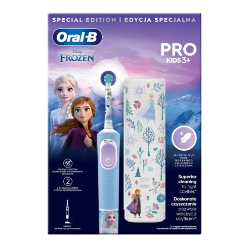 Електрична зубна щітка Oral-B Disney Frozen PRO kids з футляром - 2
