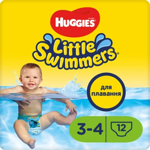 Підгузки-трусики Huggies Little Swimmers Small 3-4 (7-15 кг) 12 шт - 1