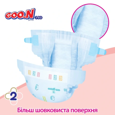 Підгузки GOO.N Plus розмір М (6-11 кг) 56 шт - 7