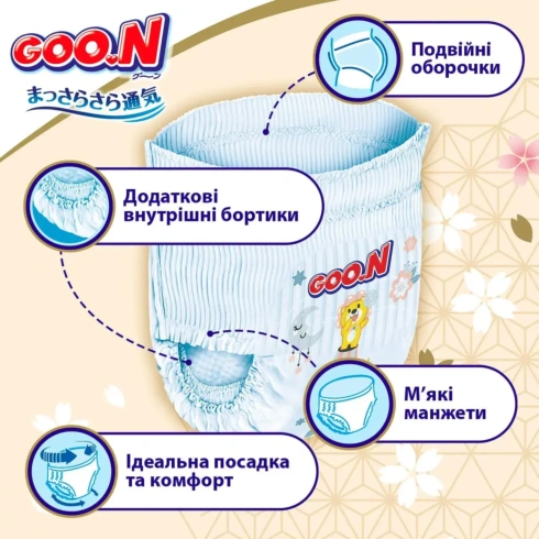 Трусики-підгузки GOO.N Premium Soft 12-17 кг (XL) 72 шт - 4