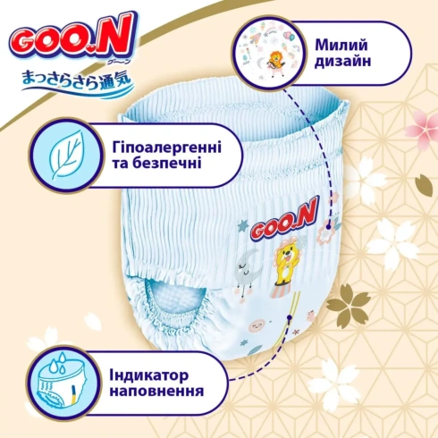 Трусики-підгузки GOO.N Premium Soft 12-17 кг (XL) 72 шт - 6