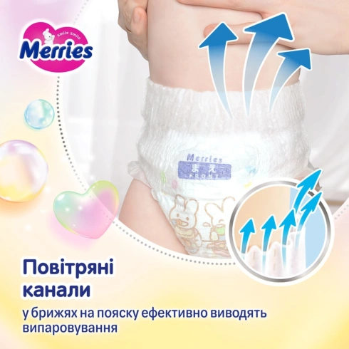 Підгузки-трусики Merries S (4-8 кг) 62 шт - 5