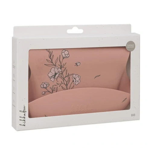 Нагрудник силіконовий Kikkaboo Platinum Silicone Flora Blush Pink - 2