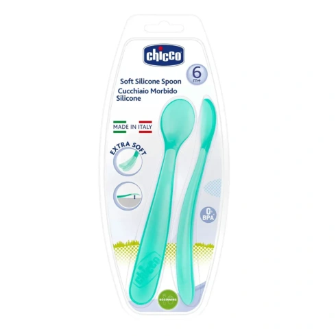 Ложка Chicco м'яка для хлопчиків 2 шт - 2