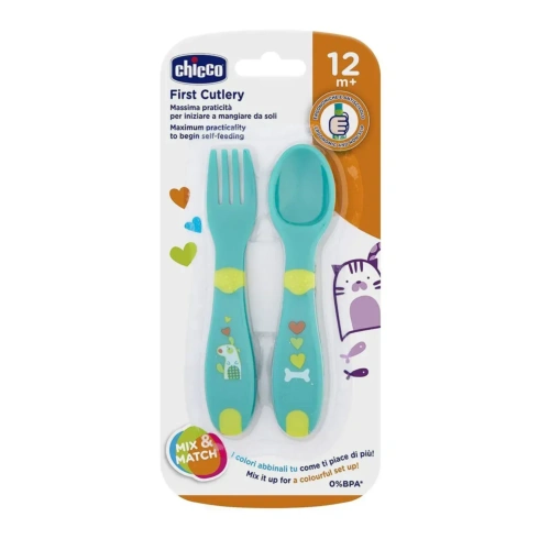 Набір Chicco Ложка і вилка First Cutlery - 2
