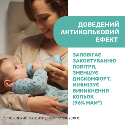 Пляшка Chicco Perfect 5 блакитна з соскою 2 міс 240 мл - 6