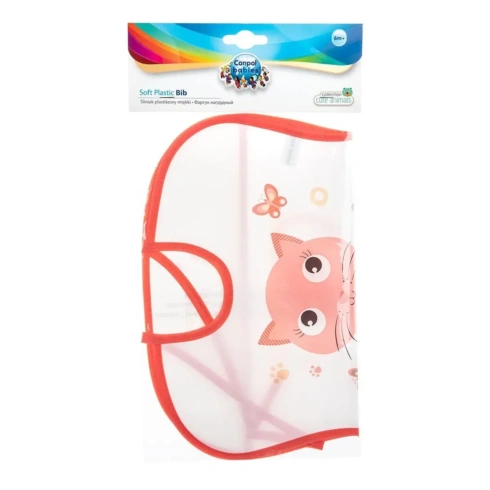 Нагрудник пластиковий м'який Canpol babies Sweet Kitty - 2