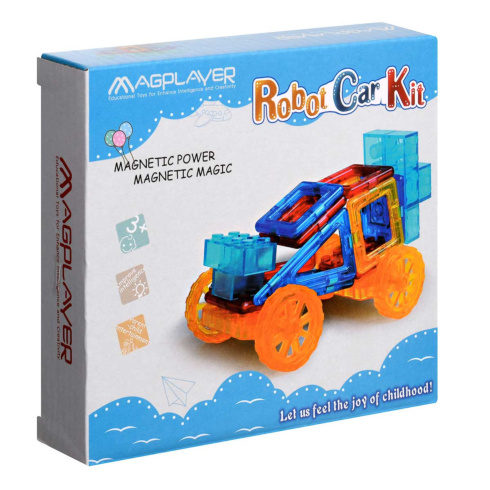 Магнітний конструктор Magplayer Robot Car Kit 32 ел - 3