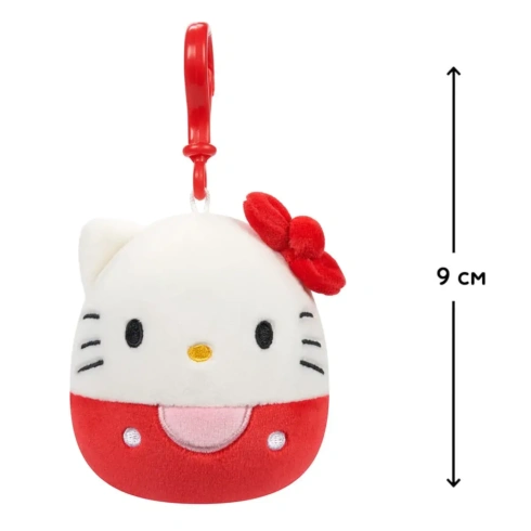М'яка іграшка на кліпсі Squishmallows Хеллоу Кітті 9 см - 5