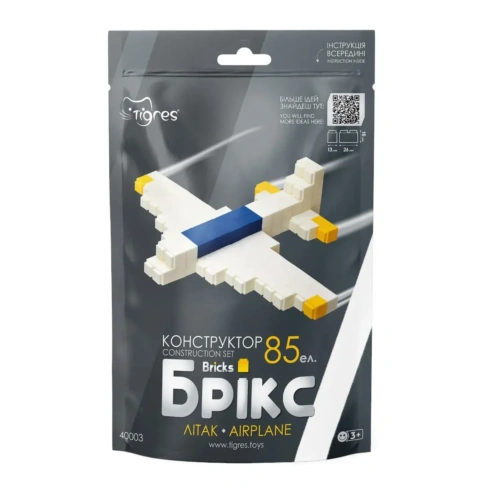 Конструктор Tigres Брікс Літак 85 ел - 1