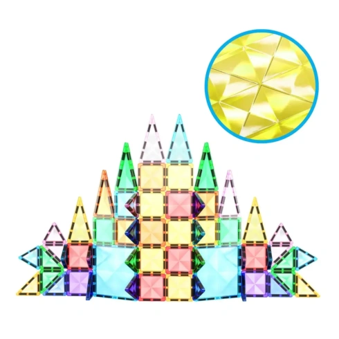 Конструктор магнітний PicassoTiles Mini diamond series set 60 ел - 2