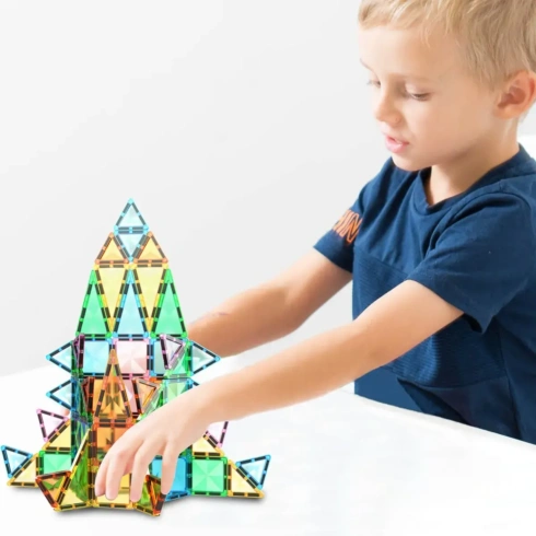 Конструктор магнітний PicassoTiles Mini diamond series set 60 ел - 4
