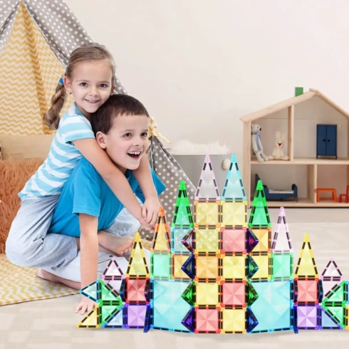 Конструктор магнітний PicassoTiles Mini diamond series set 60 ел - 5