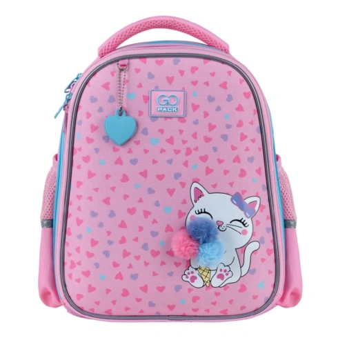 Рюкзак шкільний напівкаркасний GoPack Fluffy Kitten - 1