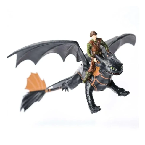 Набір Spin Master Як приручити дракона Беззубик 33 см та вершник Іккінг 7.5 см - 4