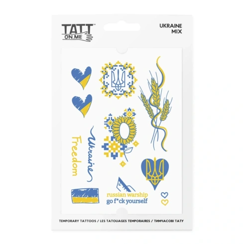 Набір тимчасових тату TATTon.me Ukraine mix - 1