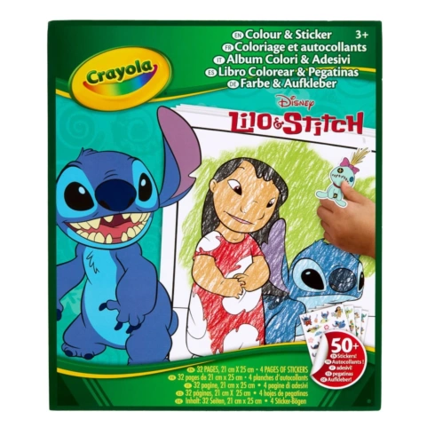 Набір для творчості Crayola Lilo and Stitch Розмальовка з наклейками 04-0900G - 1