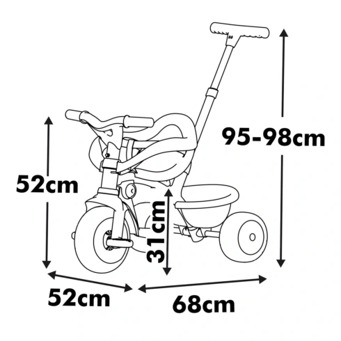 Велосипед Smoby toys 3 в 1 Be move Pink - 4