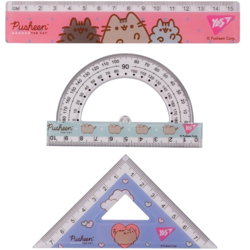 Набір лінійок Yes Pusheen 3 шт - 1